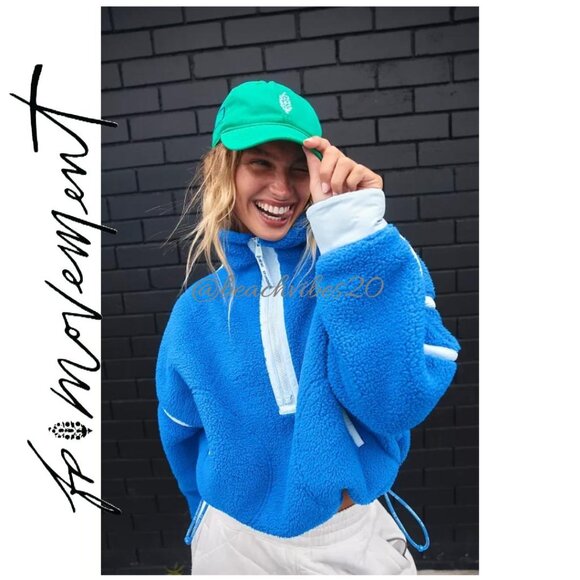 FP MOVEMENT Mountain High Half Zip Fleece Mid Atlantic Combo Large NWOT - Picture 3 of 6